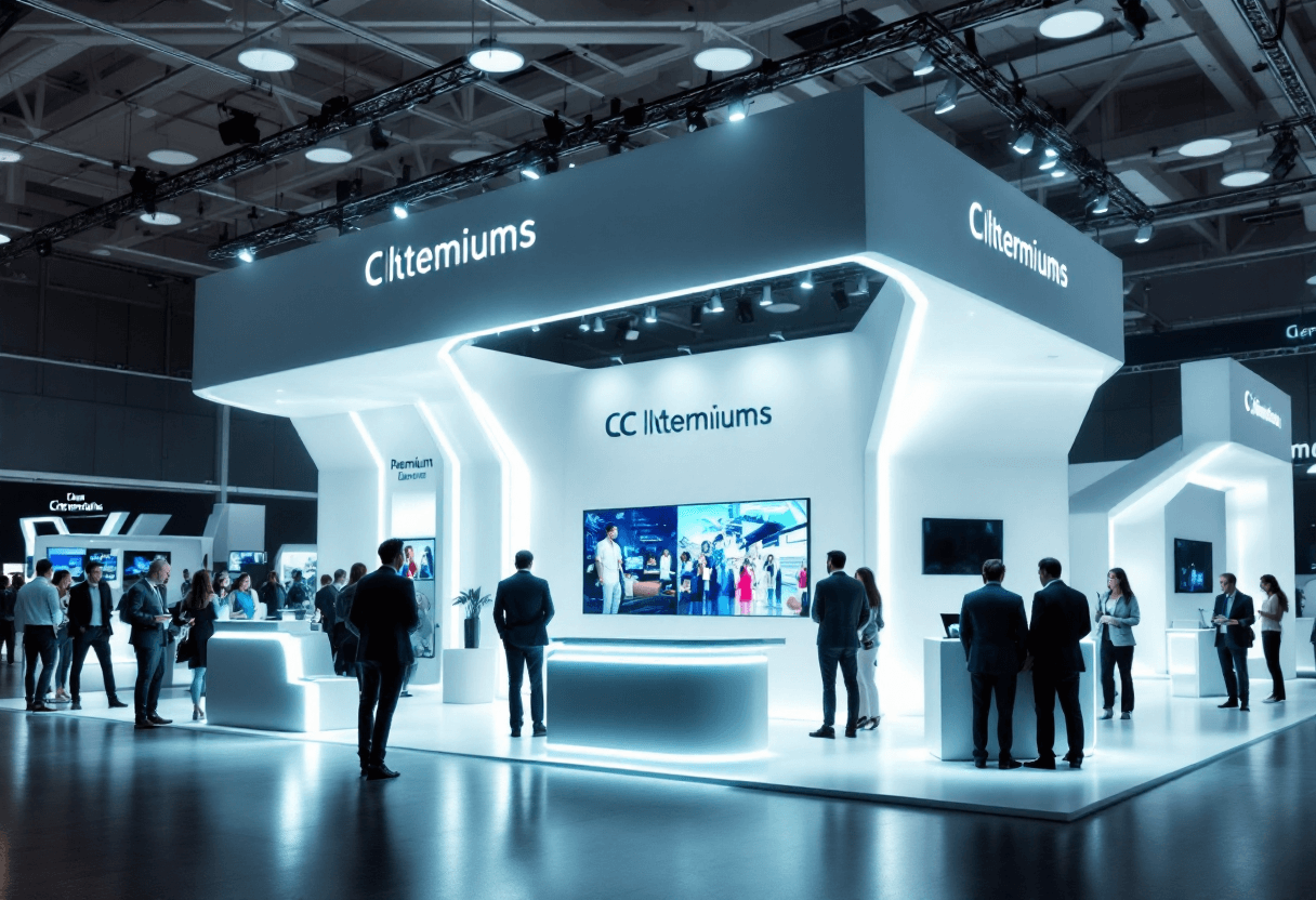 Stand modulable premium avec écrans interactifs